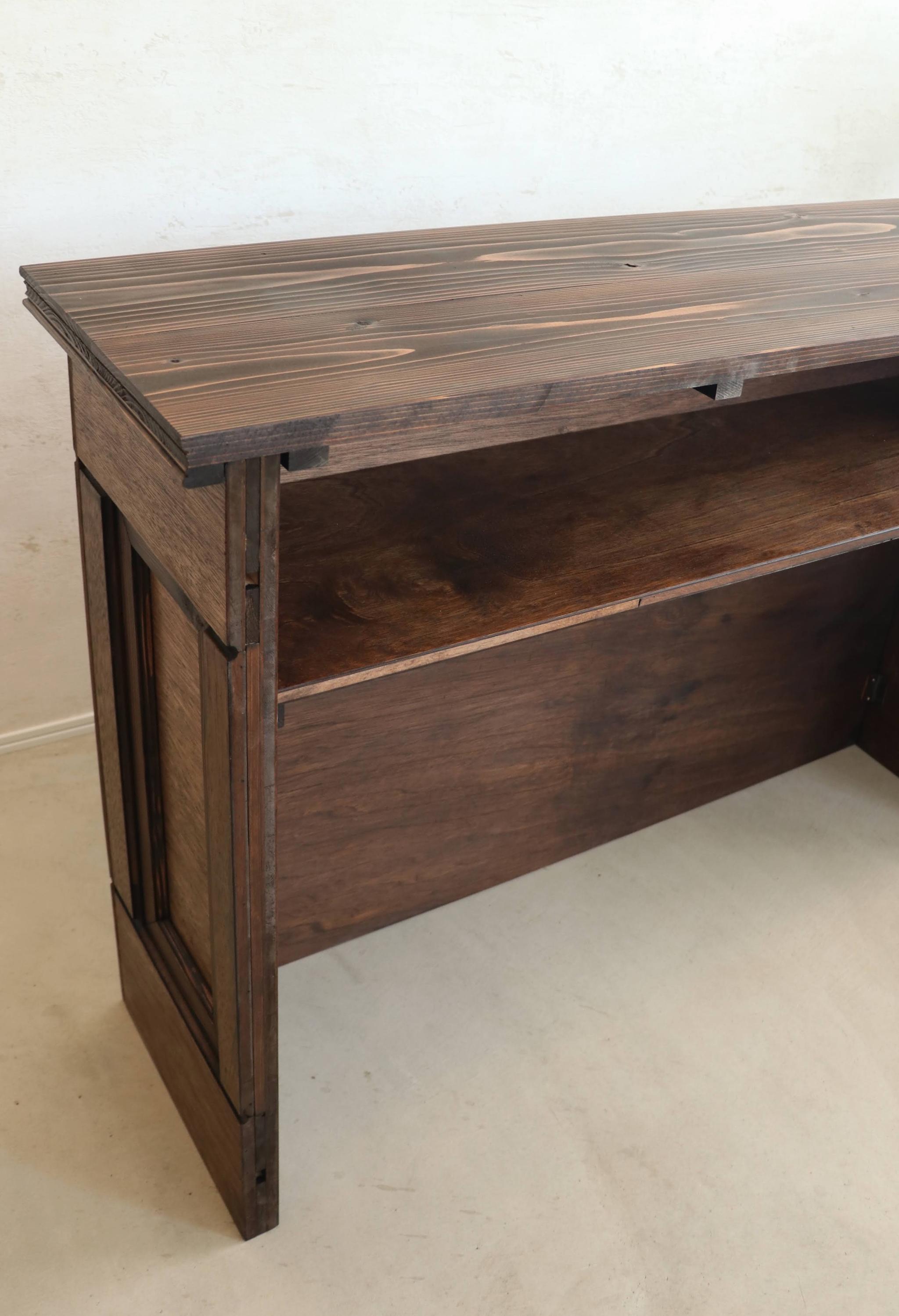 折畳みアンティークレジカウンター 折たたみテーブル プランツスタンド 水槽 商品ディスプレイ 店舗什器 マルシェ | 11枚目